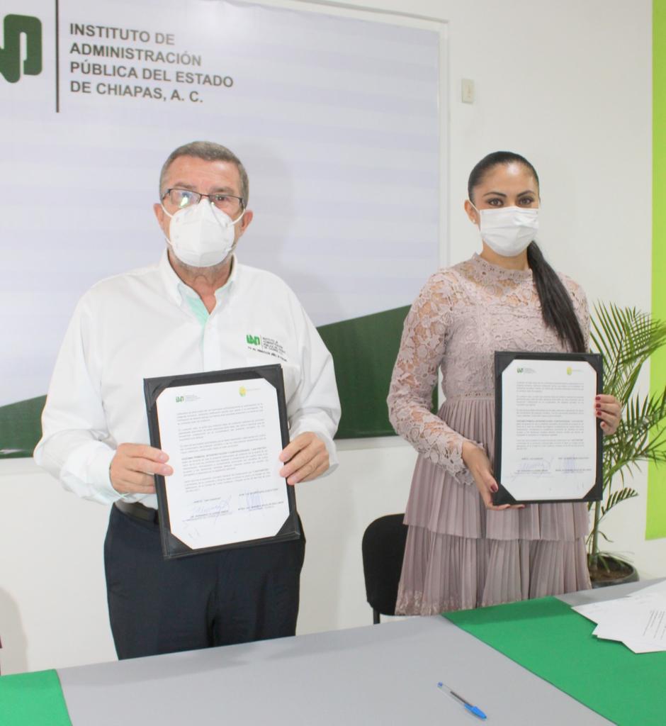 Suscriben convenio de colaboración IAP Chiapas y la Secretaría Ejecutiva del Sistema Anticorrupción e inician la capacitación para certificación en el estándar Acción con Legalidad y Prevención de la Corrupción en la Administración Pública&nbsp; &nbsp;