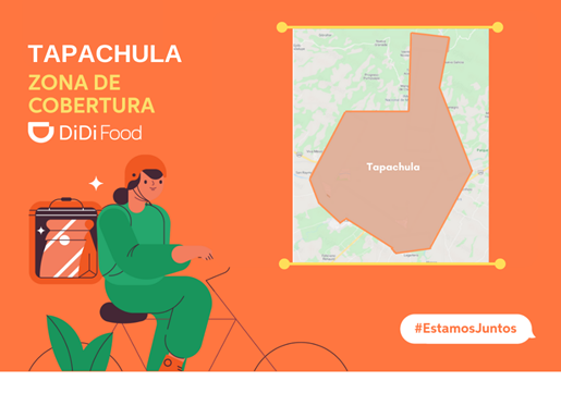DiDi Food inicia operaciones en Tapachula con la tarifa de entrega más baja en más de 180 restaurantes.