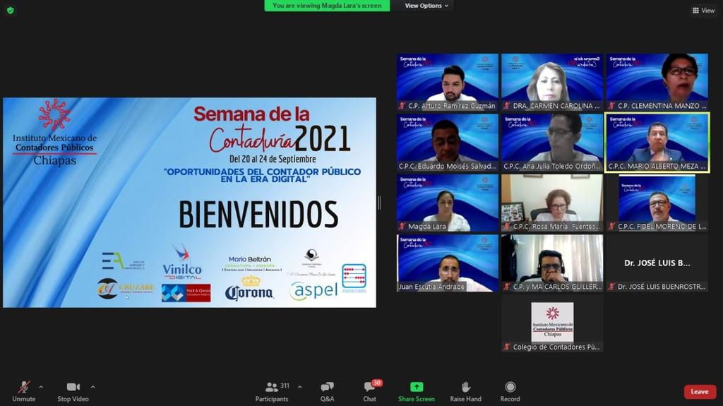 Participa UNACH en la Semana de la Contaduría IMCP, Chiapas