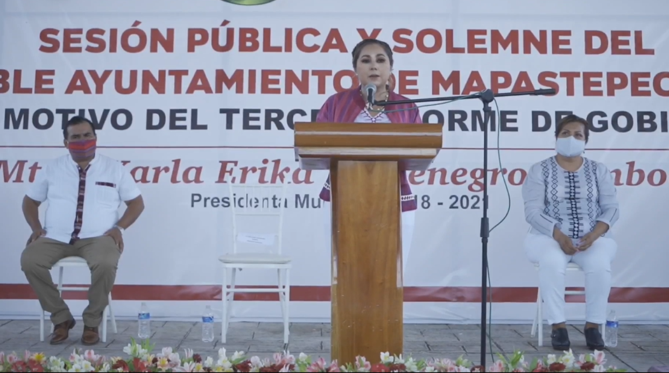 Valdenegro Gamboa rinde su Tercer Informe de Gobierno Municipal de Mapastepec