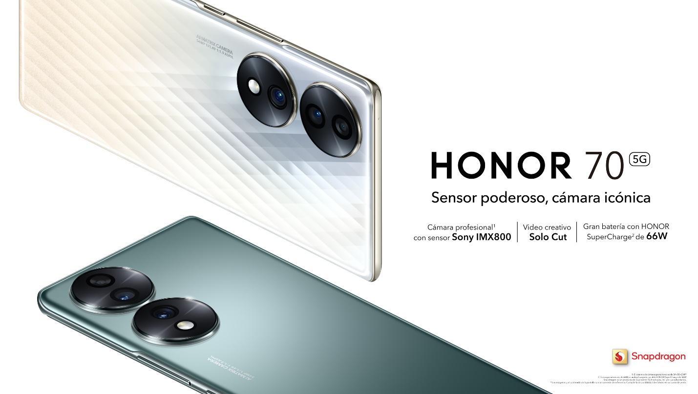 HONOR 70 llega a México, el primer smartphone con sensor Sony IMX800 del mundo