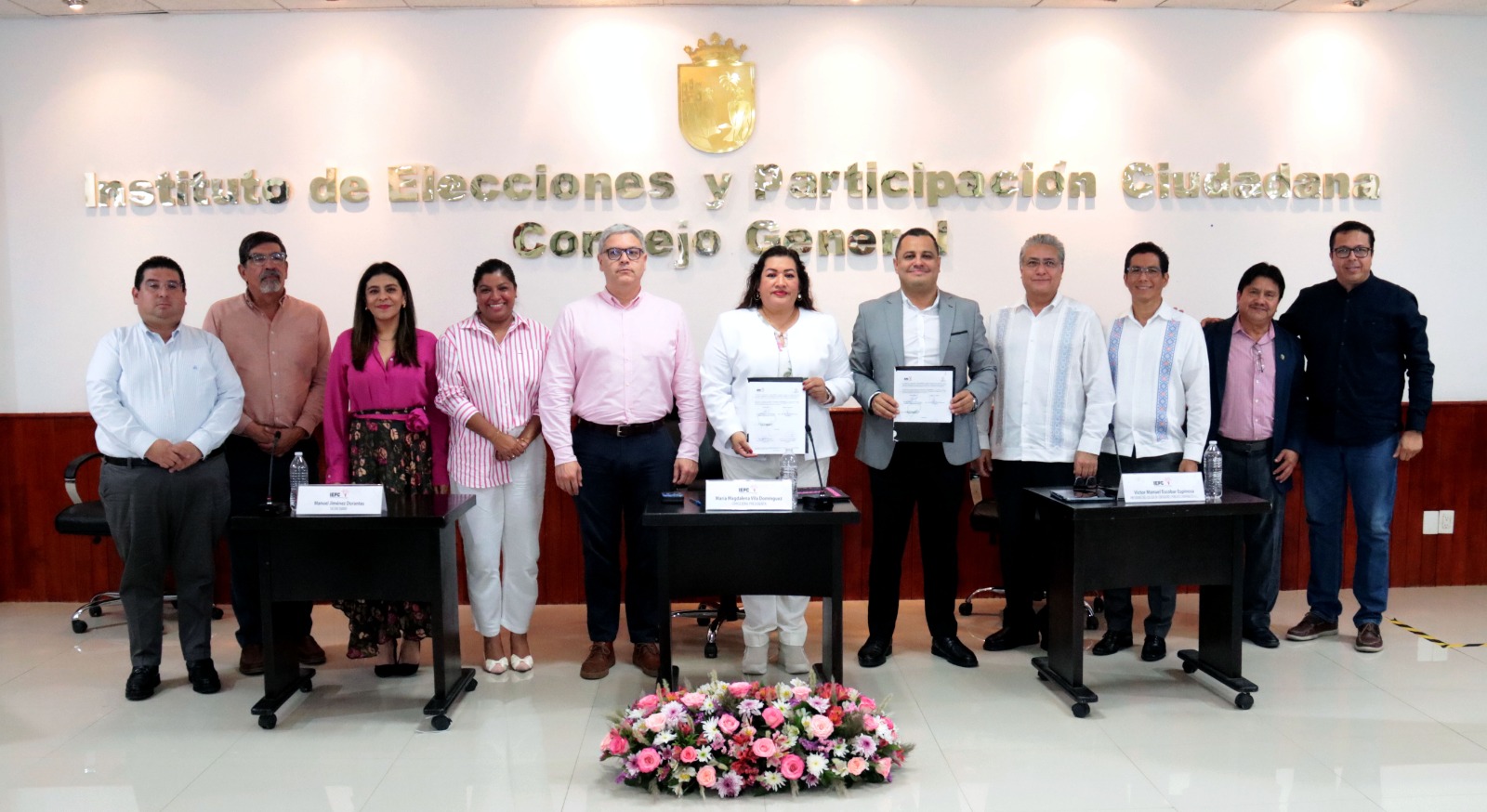 Firman convenio de colaboración IEPC-Colegio de Contadores Públicos chiapanecos 