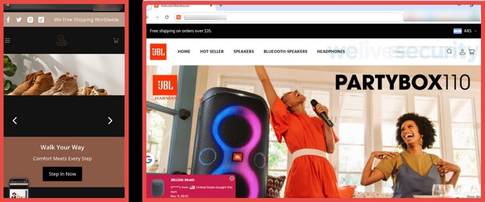 Página falsa se hace pasar por JBL para robar datos bancarios 