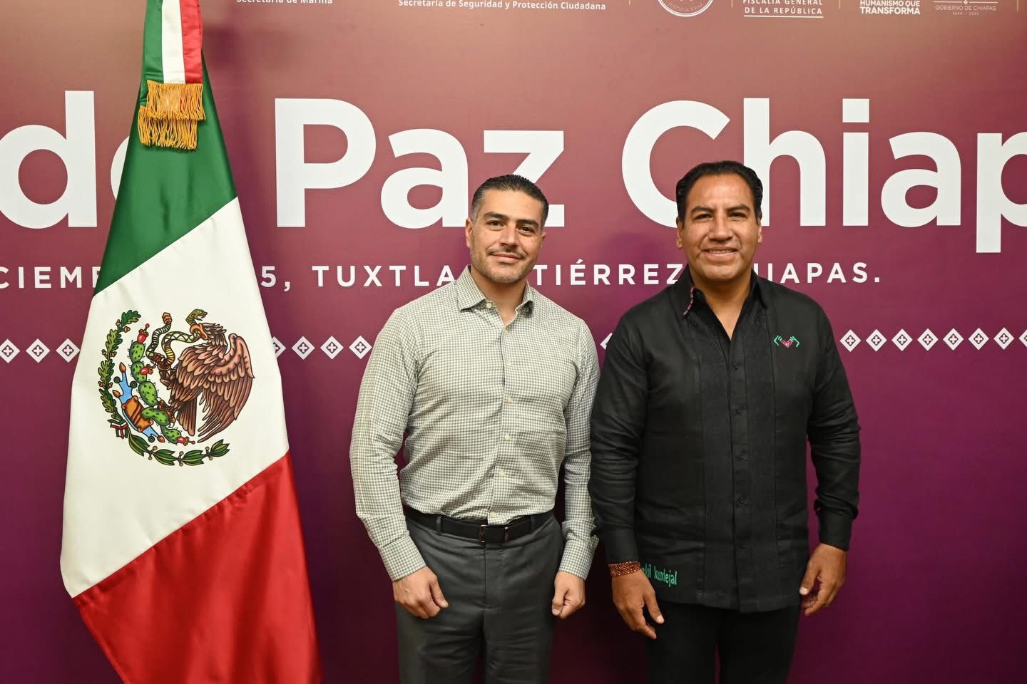 Eduardo Ramírez y Omar García Harfuch refrendan compromiso por la paz y la seguridad en Chiapas