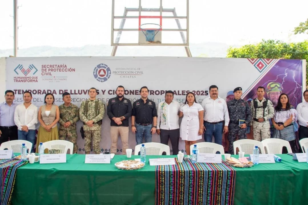 Chiapas refuerza acciones preventivas en regiones prioritarias por la Temporada de Lluvias y Ciclones Tropicales 2025 