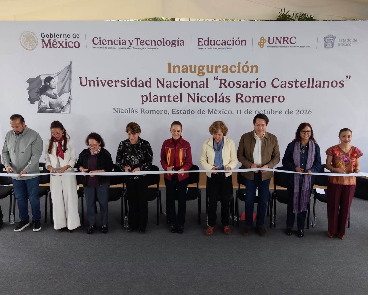 SHEINBAUM INAUGURA UNIVERSIDAD NACIONAL ROSARIO CASTELLANOS UNIDAD ACADÉMICA NICOLÁS ROMERO EN BENEFICIO DE 800 JÓVENES