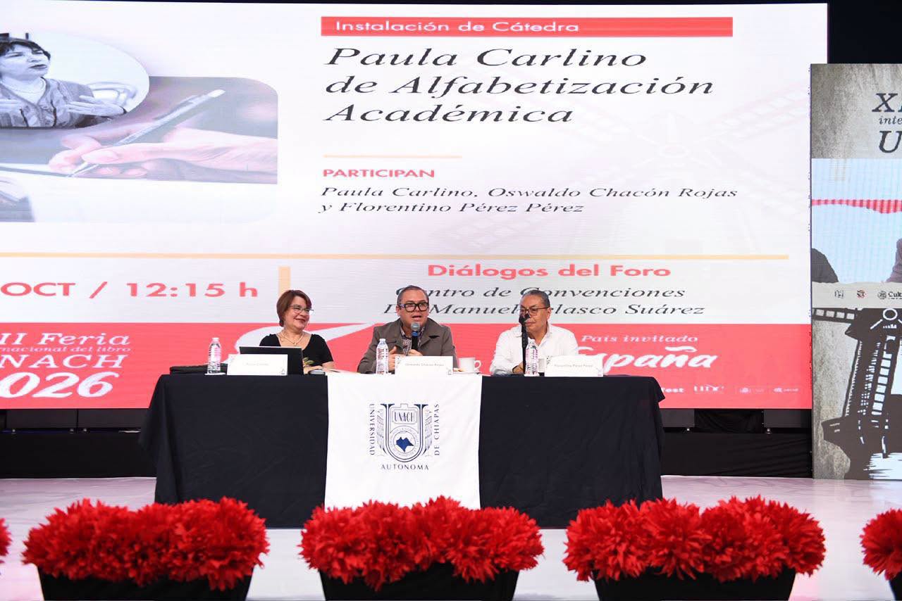 Instalan la Cátedra Paula Carlino de Alfabetización Académica en la UNACH