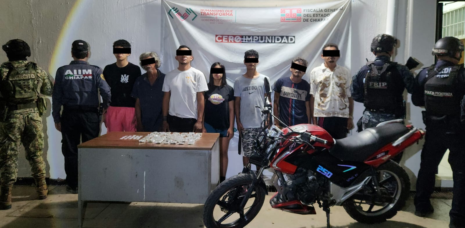 Detienen a siete personas por presuntos delitos contra la salud tras cateos en Tapachula