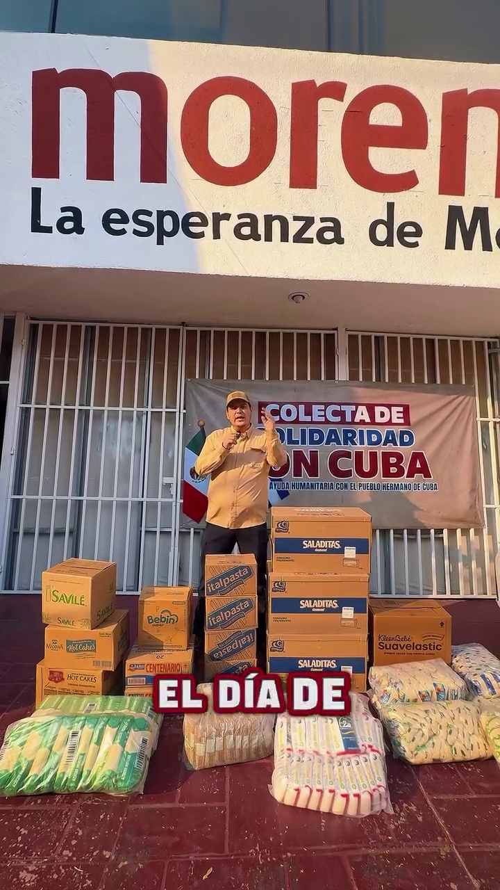 Morena Chiapas instala centro de acopio para enviar víveres a Cuba