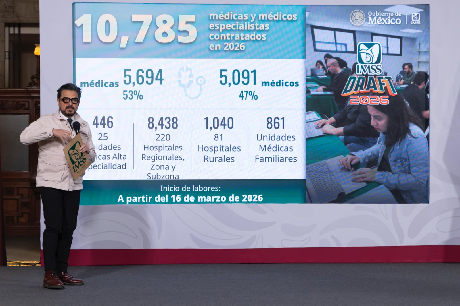 CONTRATACIÓN DE MÁS DE 14 MIL MÉDICAS Y MÉDICOS ESPECIALISTAS ESTE AÑO ES HISTÓRICA