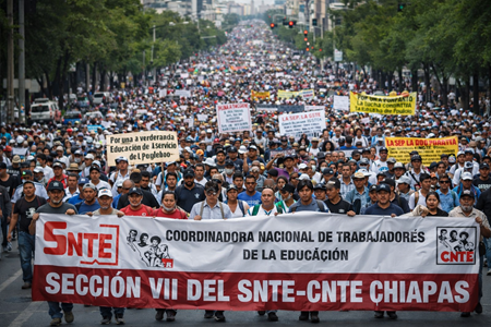 Magisterio convoca a paro nacional de 72 horas y marcha en Tuxtla Gutiérrez