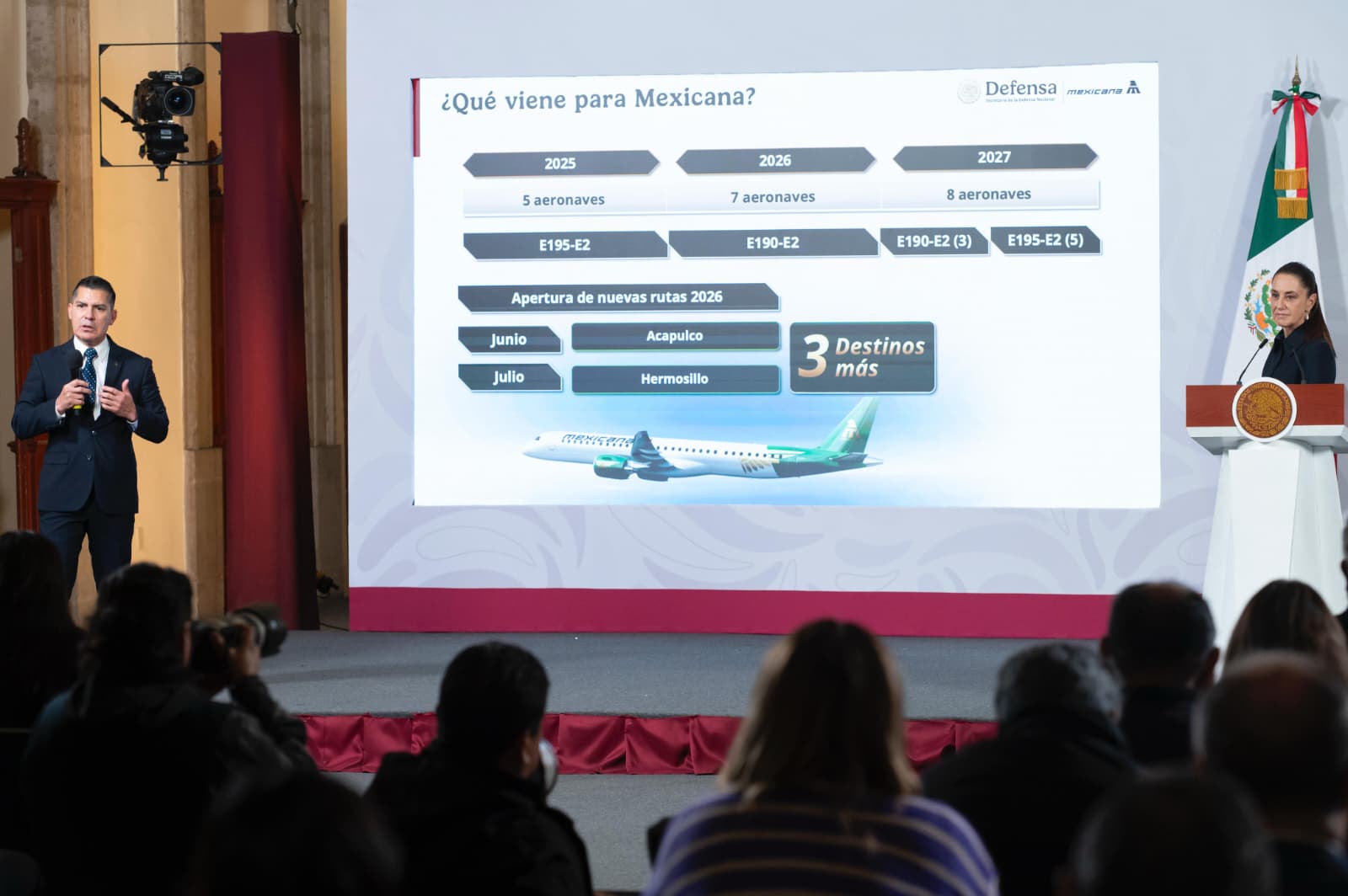 “VAN MUY BIEN”: PRESIDENTA CLAUDIA SHEINBAUM CELEBRA ACUMULADO DE MÁS DE 18 MILLONES DE PASAJEROS EN EL AIFA Y DE CERCA DE UN MILLÓN EN MEXICANA DE AVIACIÓN