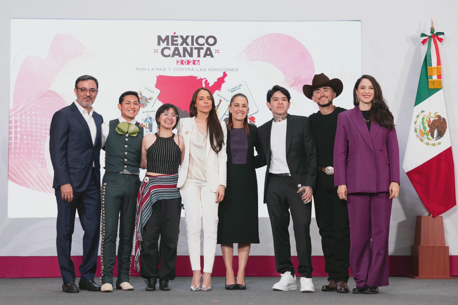 SHEINBAUM PRESENTA SEGUNDA EDICIÓN DE “MÉXICO CANTA POR LA PAZ Y CONTRA LAS ADICCIONES”