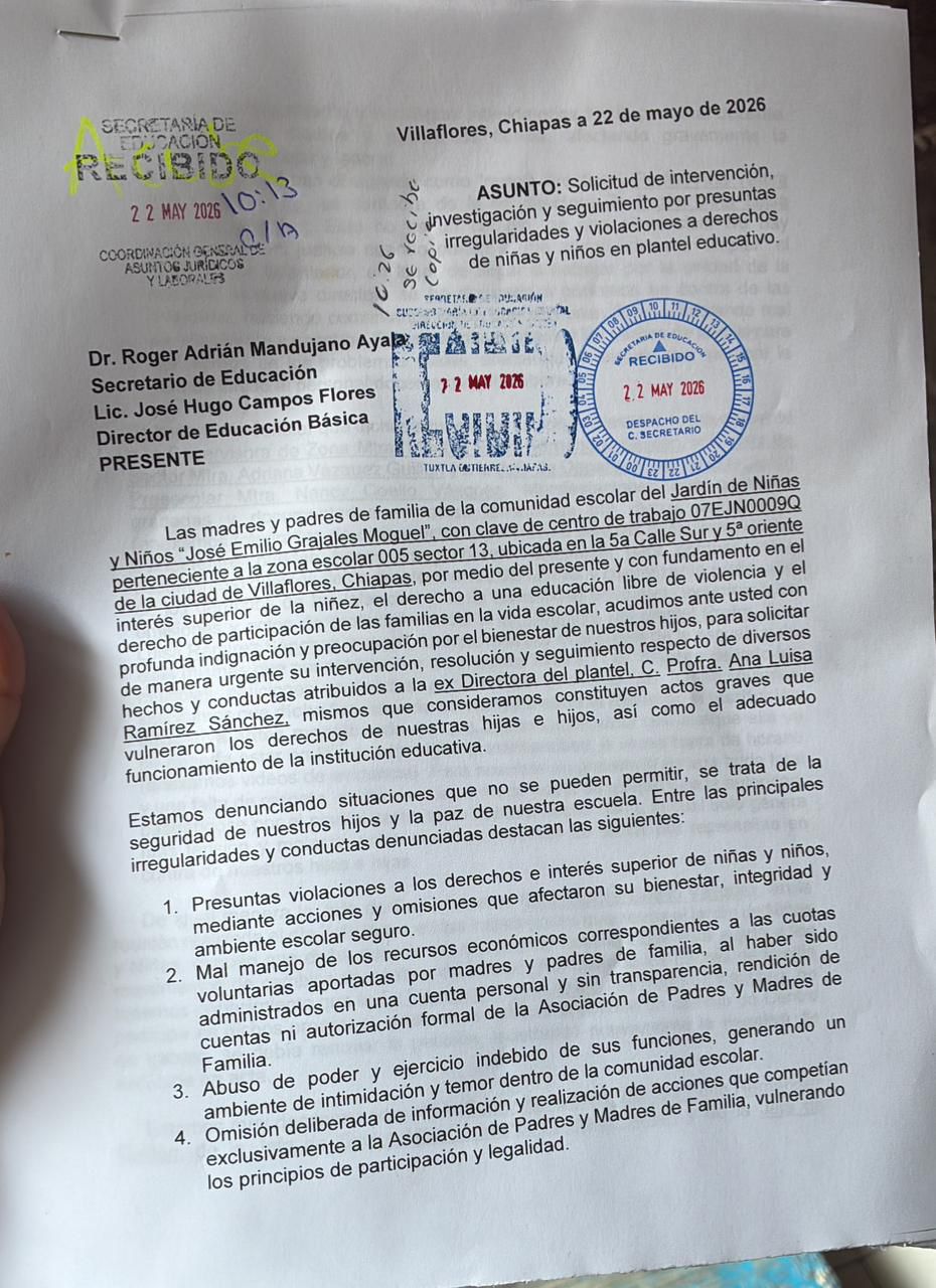 Padres denuncian abusos en kínder de Villaflores