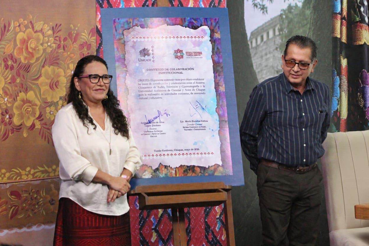 UNICACH y Sistema Chiapaneco de Radio, Televisión y Cinematografía concretan alianza para impulsar acciones en favor de la educación, cultura, arte y ciencia