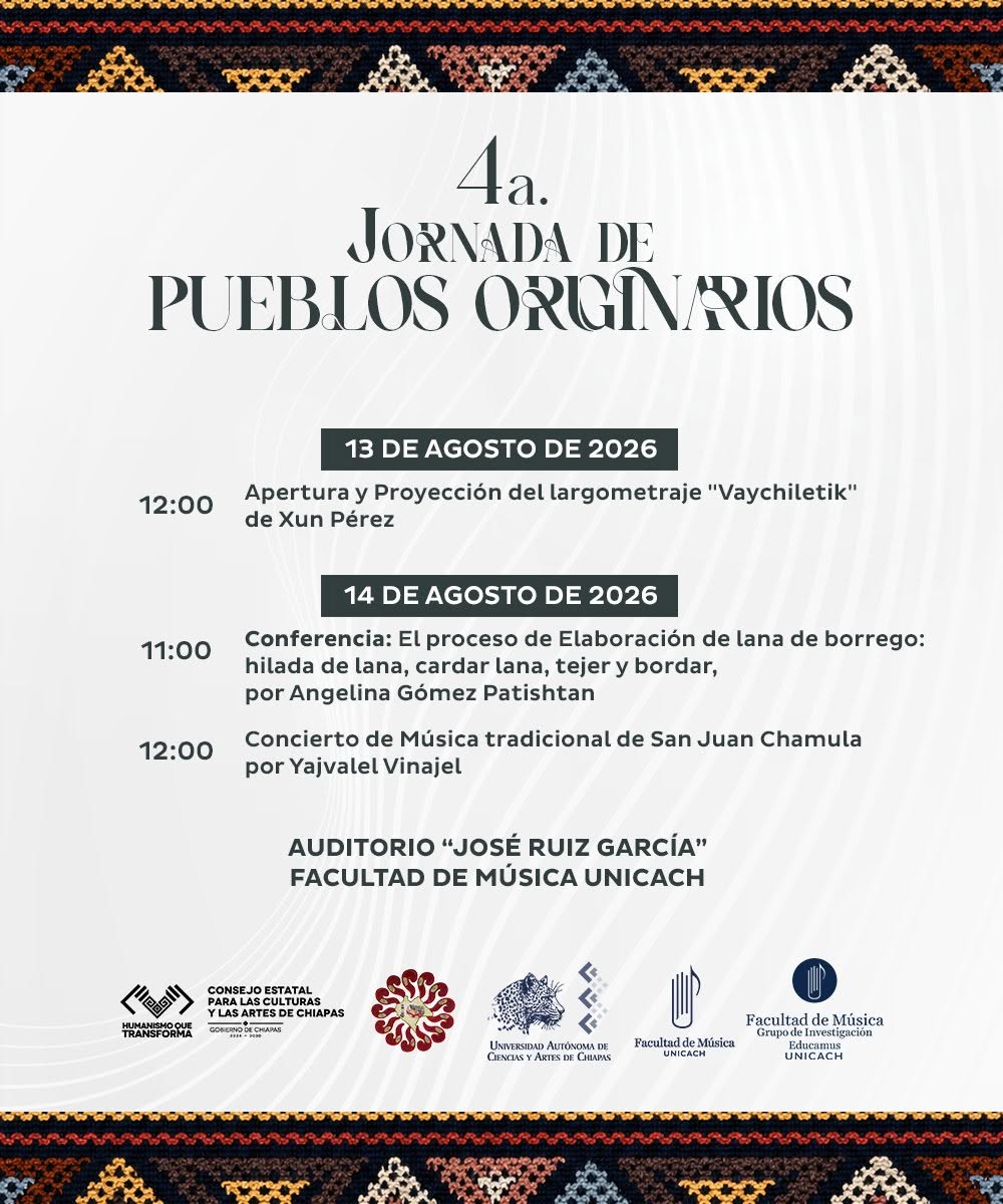 Música y saberes de pueblos originarios en la Facultad de Música de la UNICACH