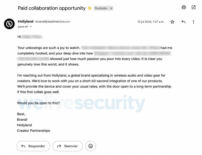 Ciberdelincuentes usan falsas colaboraciones para tomar control de cuentas de YouTube en Latinoamérica