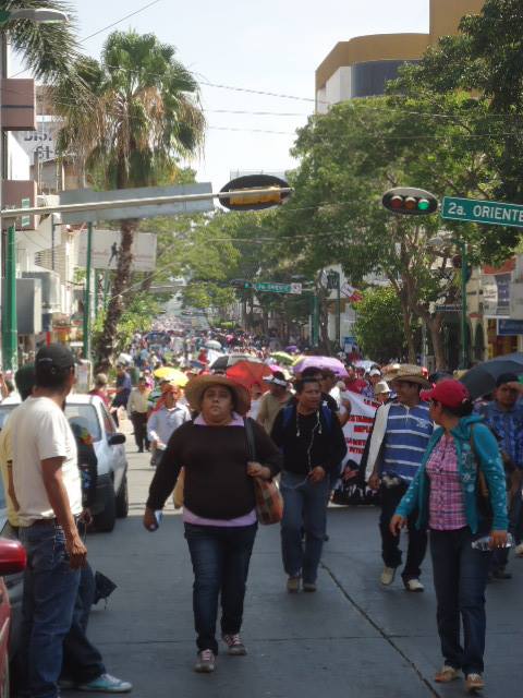 Marcha del SNTE en Chiapas