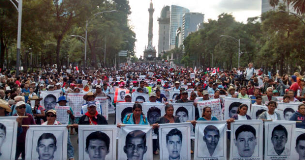 Marcha de Ayotzinapa en el mundo